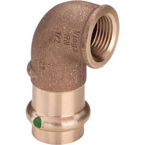 Viega Sanpress Übergangsbogen 90° 22 mm x 1/2 IG 298234
