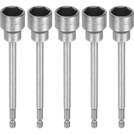 5pcs Embout De Tournevis À Écrous 19mm Douille À Choc Métrique (1/5)