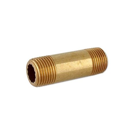 Messing Gewindefitting-Doppelnippel lang - Langnippel - 1/2'' x 60 mm (1/2)