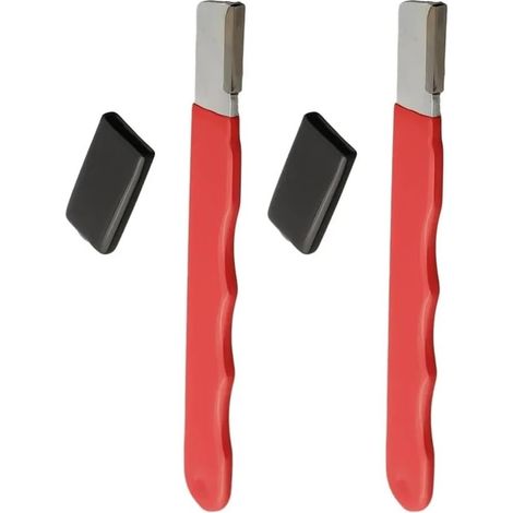 Set mit 4 Schleifsteinen für Gartenscheren, Klingenschärfer für Gartenscheren, Metall-Handwerkzeug, Mini mit Deckel und Tasche (Rot)