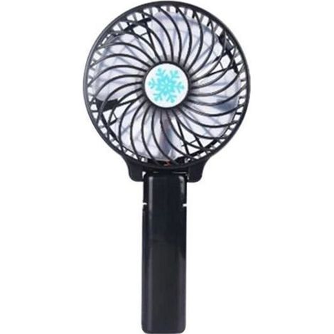 NOIR Mini Ventilateur d\'été USB rechargeable Réglable Multi-vitesse Pliable Cooler Healthy Handhold Poche (1/2)