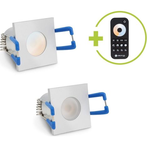 Einbaustrahler Mini Livorno eckig 3W CCT IP65 - Farbe: silber - Anzahl: 2x (1/5)