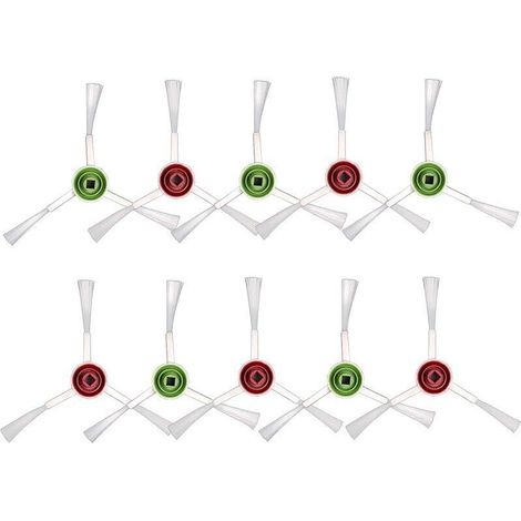 (10 pezzi) Spazzole laterali di ricambio T20 Omni compatibili con ECOVACS DEEBOT T20 Omni / T20e Omni / X1 Omni / X1 Omni (bianche) (1/4)