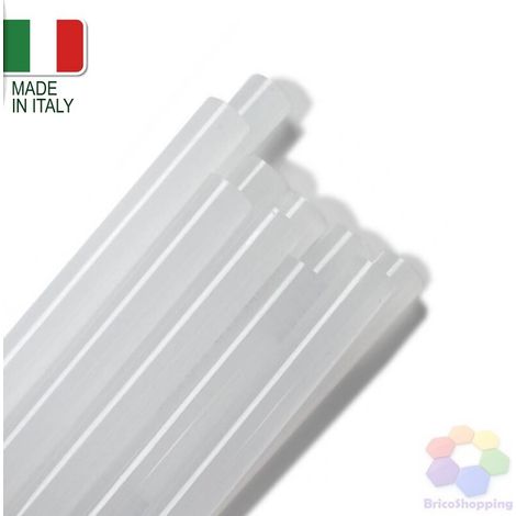 Colla A Caldo 50 Pz Trasparente 11 Mm Stick Pistola 20 Cm Professionale Ricarica