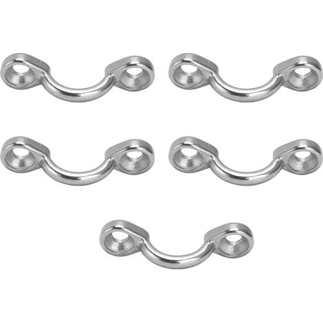 Lot de 5 sangles à boucle de pont en acier inoxydable 316, œillet de fixation, ancrage pour kayak, canoë, gréement marin, 5 mm (1/5)