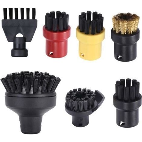 TêTe de Brosse Plate pour Karcher SC1 SC2 SC3 SC4 Grande Brosse de Nettoyage Ronde pour Balayeuse à Vapeur ACCESSOIRE D’ASPIRATEUR-Chrom (1/5)