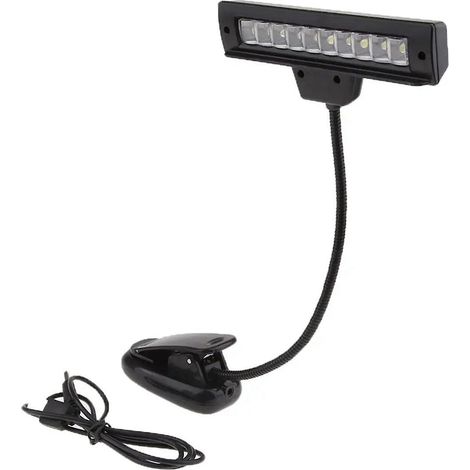 Lampe de pupitre rechargeable USB avec 10 LED lumineuses, lampe de chevet ou lampe de lecture. (1/5)