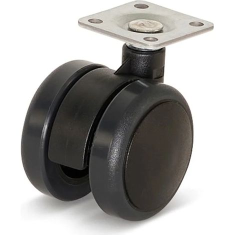 Roulette de meuble - MESO - Premium - PU - 50 mm - Platine 36,5 x 36,5 mm