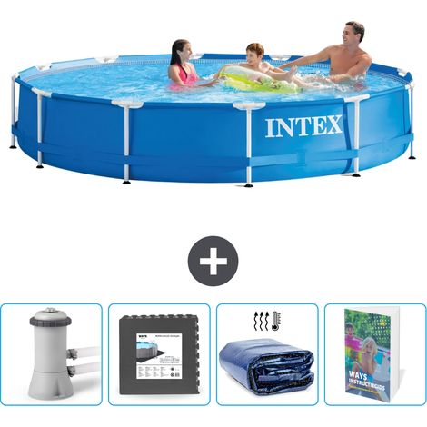 Intex Piscine Tubulaire Ronde - 366x76 cm - 5-pièces  SCB121 (1/5)