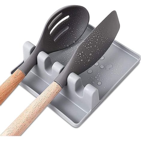 Silikon Kochlöffelablage Löffelablage Küchenutensilienablage Löffelhalter Kochlöffelhalter Küchenutensilienhalter Utensilienablage Besteckhalter Küchenhelfer Ablage Küchenablage (1/5)