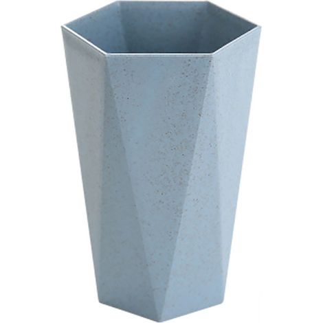 Gobelet à brosse à dents bleu en forme de losange, multifonctionnel, robuste, léger et élégant, pour la salle de bain et la maison. (1/5)