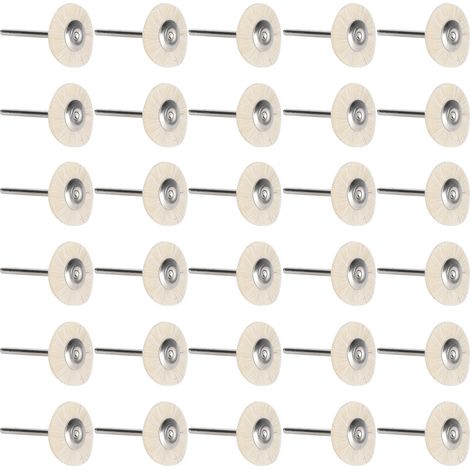 30Pcs Brush Wheel Flat Mini Wood Carving Rust/Corrosion/Paint Removal Polishing ToolsSheep Mane (1/5)