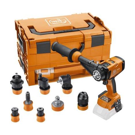 Taladro atornillador a batería Fein de 4 velocidades ASCM 18-4 QM AS QuickIN Set 18 V Solo incl. accesorios en L-Boxx - 71161566000