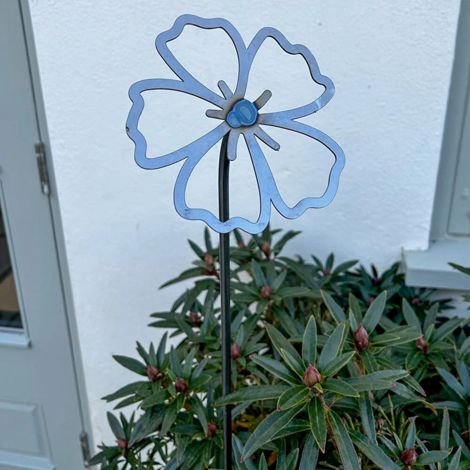 2 Feet Flowering Petal Plant Pin (Pack of 3) - Bare Metal/Ready to Rust