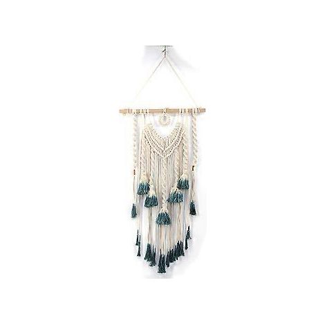 Gewebter Wandteppich – Handgewebte Boho-Chic-Wandkunst im böhmischen Stil für Wohnzimmer, Heimdekoration (45 x 84 cm)