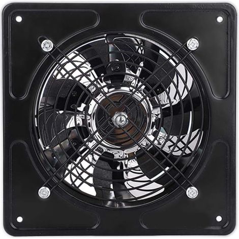Ventilador de escape de para montar en la pared, ventilación súper silenciosa con motor de cobre para el hogar, baño, cocina, garaje, ventilación de aire (Black) (1/4)