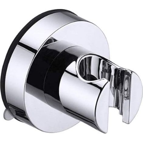 Support de pommeau de douche à ventouse - Sans perçage - 22 mm - Acier inoxydable chromé - Reusable - Pour marbre, verre, métal, céramique (1/5)