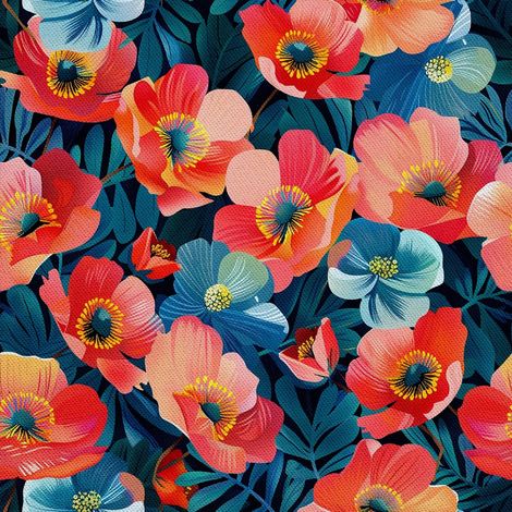 Tela decorativa para exteriores Oxford - Motiv Blumen I DX5520 (1/5)
