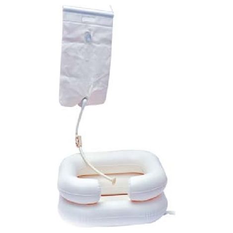 Piscina lavacabezas hinchable y ducha - set (1/2)
