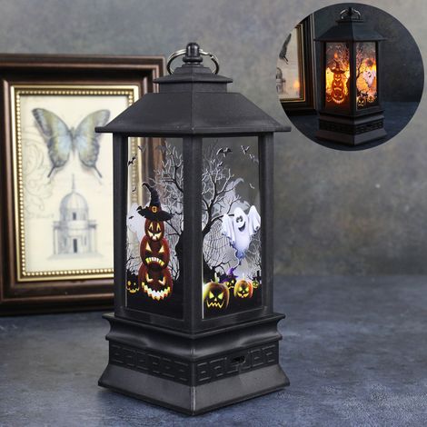 Décoration d'Halloween: Lampes à citrouille, Lanternes de sorcières LED et articles décoratifs réalistes pour les bars et KTV (1/3)