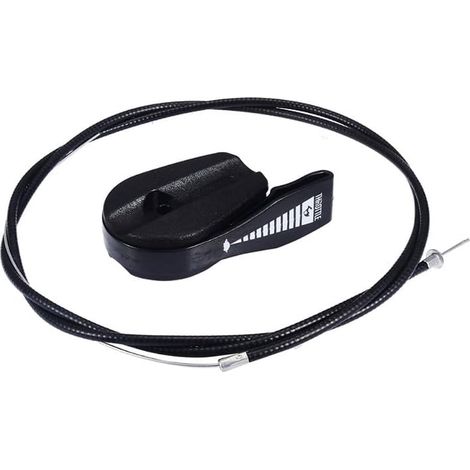 Câble d'accélérateur pour tondeuse à gazon avec poignée à levier – Câble de rechange pour tondeuse à gazon de jardin (noir) (1/5)
