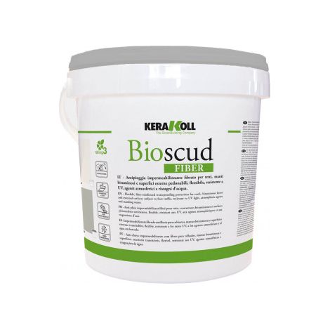 Antipioggia impermeabilizzante fibrato bioscud fiber grigio 20 kg kerakoll