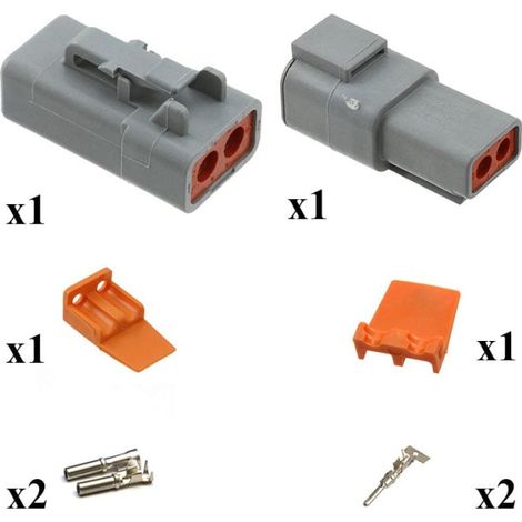 Kit Connecteur DTP series Mâle female 2 Voies