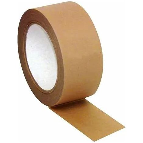12 Ruban Adhésif en Papier kraft Ecologique Biodégradable au support papier adhésif 50 mm x 50 mètres adhésif kraft sans plastique rendant ce Ruban Adhésif kraft totalement recyclable (12) (1/3)