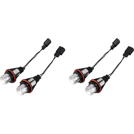 4 ampoules LED blanches xénon pour phares antibrouillard Angel Eyes de voiture pour BMW E39 X83 X3 E53 X5 E60 (1/5)