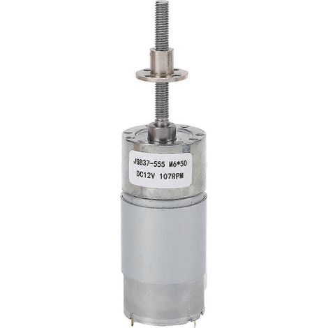 12V Gleichstrom-Getriebemotor 107 U/min, hohes Drehmoment, M6 x 50 Schraube, mikrojustierbares Untersetzungsgetriebe für elektrische Lüfter, hohe Präzision. (1/5)