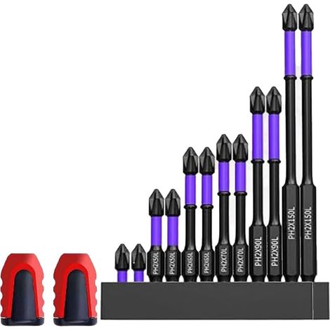 High-hardness and powerful magnetic tips, anti-slip, shockproof magnetic tips, screwdriver bits (1/5)