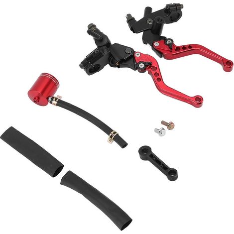 Motorradbrems- und Kupplungshebel, Paar mit hydraulischem Hauptbremszylinder und Ausgleichsbehälter, kompatibler Ersatz für Suzuki. (1/5)