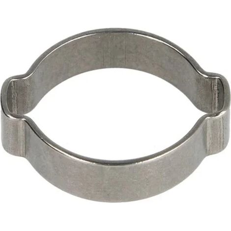 Collier de serrage - 2 oreilles 10 mm, acier inoxydable
