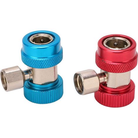 Jeu d'adaptateurs R134a à raccord rapide, flexible de manifold climatisation professionnel réglable, conversion 1/4in (1/5)