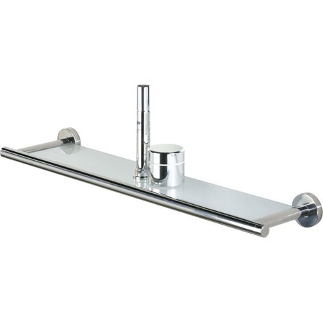 Tiger Boston Mensola, Vetro, Acciaio (Inox Lucidato), 58,1 x 5 x 13 cm (1/4)