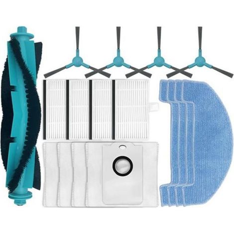 Brosse Principale - Brosse Latérale - Filtre HEPA - Chiffon De Vadrouille - Sac À Poussière - Pour Robot Aspirateur Conga 2499 Ultra - Lot Complet (1/5)