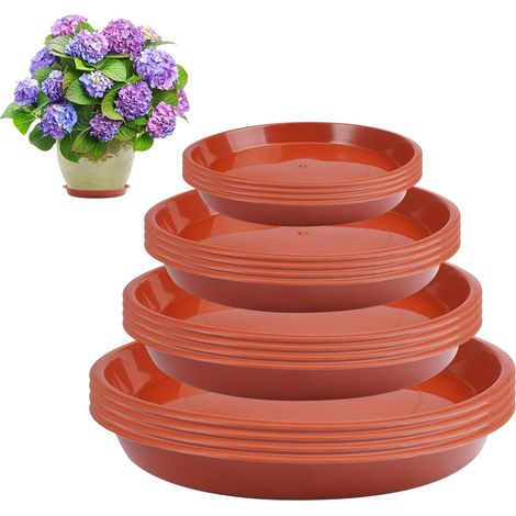 16 Pièces Soucoupe Pot Fleur Rond 12/16/18/20 cm (1/5)