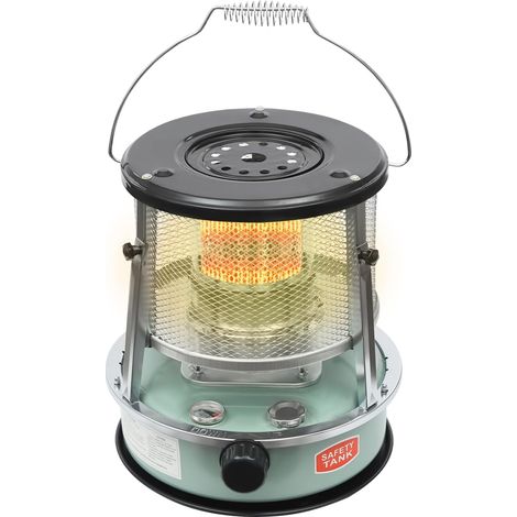 HAUTOUR Poêle à pétrole mobile, 2600 W, avec indicateur de carburant, à pétrole, température réglable, pour l'extérieur, le camping, la tente, réservoir de 4,6 l, chauffage d'appoint économique sans (1/5)