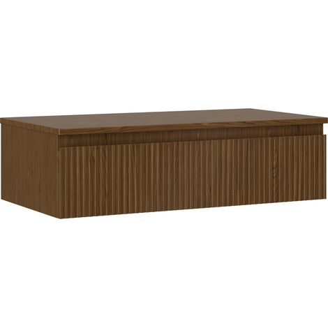 Mexen Rivel mobile da bagno sottolavabo 90 cm con piano, 1 cassetto, scanalato, noce - 91A20-09023-1-BFC86 (1/5)
