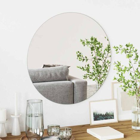 vidaXL Miroir mural Rond Ø 60 cm verre trempé