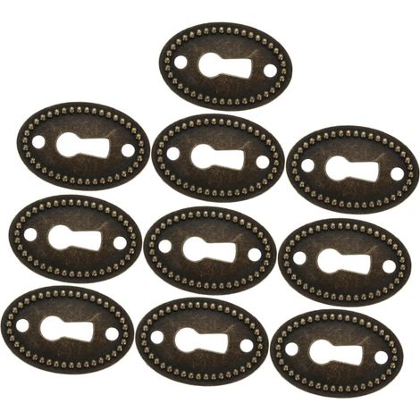 Lot de 10 cache-serrures ovales vintage 35 x 23 mm en métal pour (1/5)