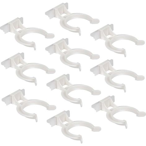 Lot de 10 clips pour plinthe 32mm – Base à enfoncer 3,2mm – Pour plinthes aluminium et PVC – Fixation meuble cuisine salle de bain (1/2)