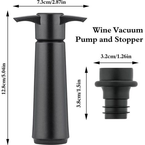 Pompe à Vide Vin, Bouchon Bouteille Vin Kit de Bouchons à Vin sous Vide Tire Bouchon Wine Saver Réutilisable Accessoires Vin, pour éliminer L'air et Conservation Vin (4 Bouchons) (1/5)