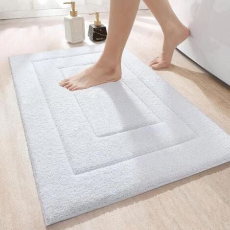 Tapis de bain antidérapant, tapis de bain en microfibre douce, ultra-absorbant, lavable en machine, tapis de douche, 40 x 60 cm (1/5)