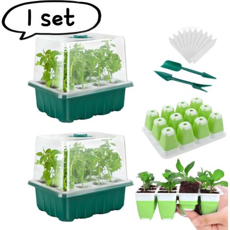 Plateau de culture en silicone jaune fluorescent à 12 alvéoles plateau de semis réutilisable pour graines plantes et bouturage (1/5)