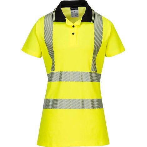 Polo Damen Pro Farbe: Gelb/Schwarz Größe M - Portwest