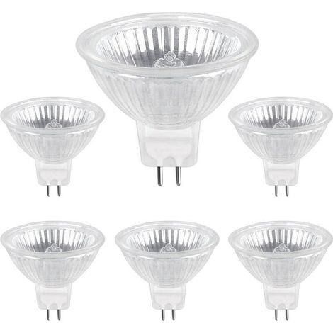 Ampoule Halogène MR16 GU5.3 35W 12V, Pack de 6, Blanc Chaud 2700K Dimmable, 400lm (1/4)