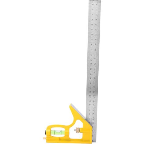 Kombinierter Winkelmesser aus Edelstahl – Winkel – Schreiner-/Zimmermanns-Messwerkzeug – vielseitig einsetzbar
