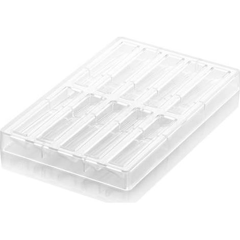 Silikomart Onda-B, Stampo per Cioccolato in Tritan, 6 Cavità, Confezione da 10 Stampi, Misure 120 x 20 mm h 15 mm Volume 10 x 26 ml Tot. 260 ml
