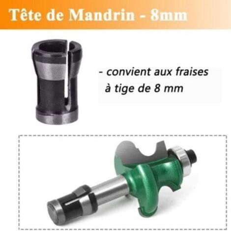 Tete Mandrin A Pince - HSS - Pour Perceuse Et Fraiseuse - Kit De 3 Unites (1/5)